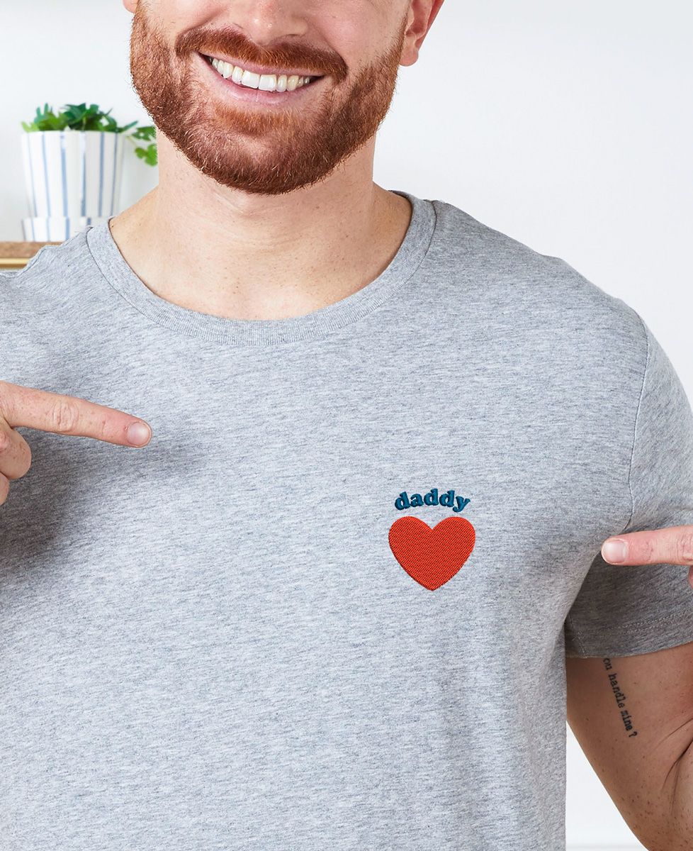 T-shirt homme Daddy coeur - Cadeaux Papa
