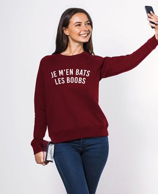 Sweatshirt femme Je m'en bats les boobs