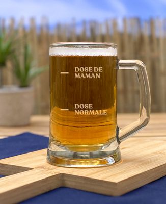 Chope de bière Dose de Maman - Cadeaux Maman, Apéro