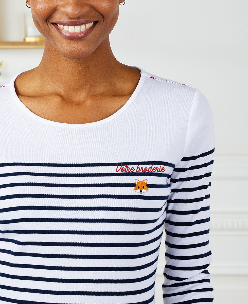 Shirt Personnalisé T Shirt Mariniere Femme Marinière Femme Texte