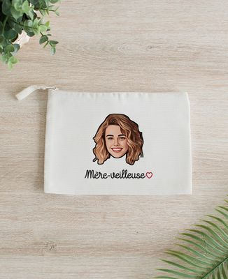 Pochette Mère-veilleuse et visage personnalisé - Cadeaux Maman