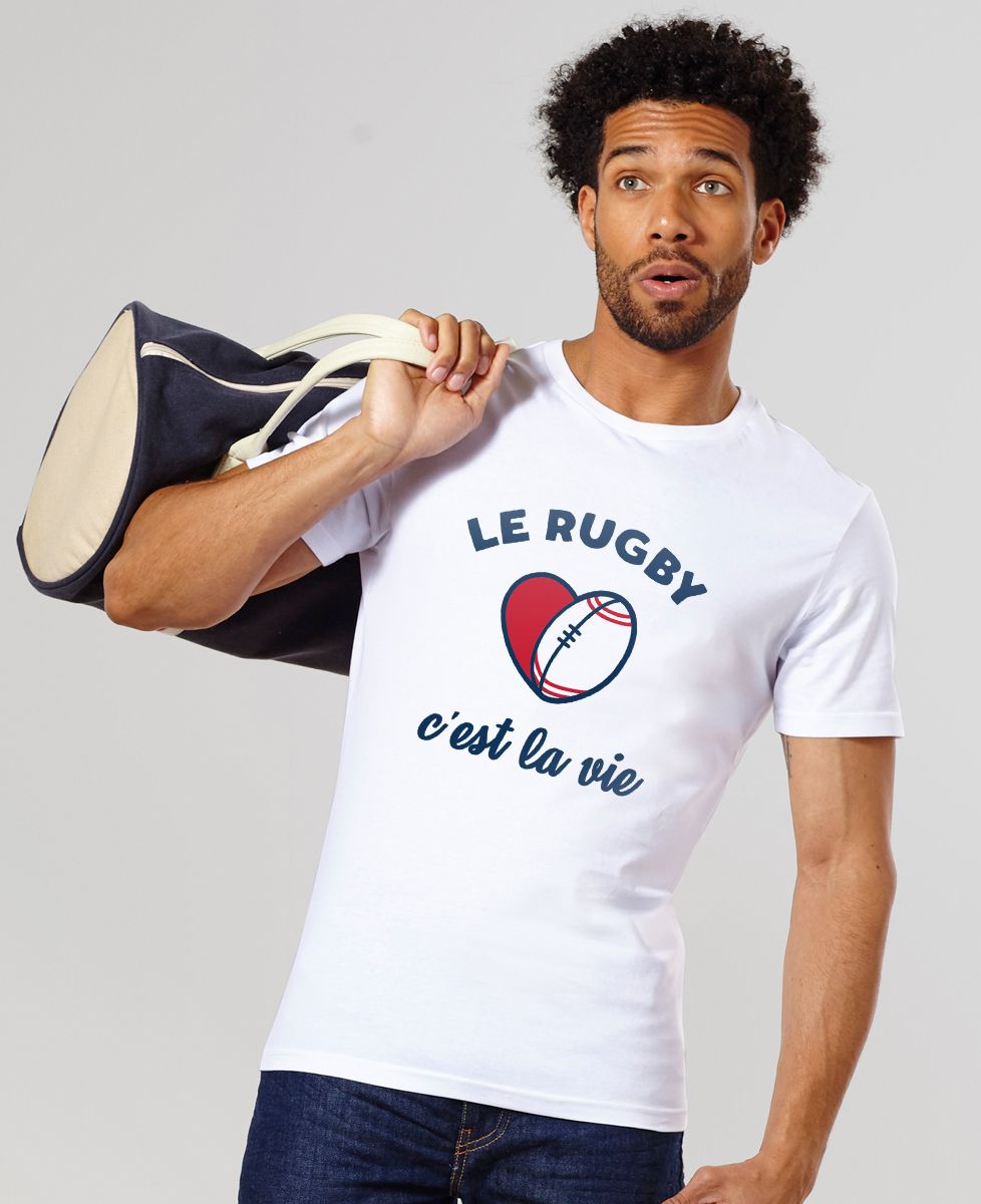 T-shirt homme Le rugby c'est la vie - Sport, Rugby, Cadeaux Couple