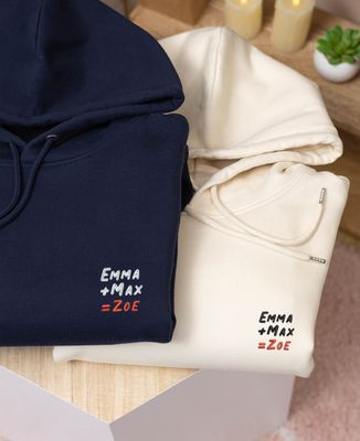 Hoodie per lui Aggiunta di nomi ricamati personalizzati