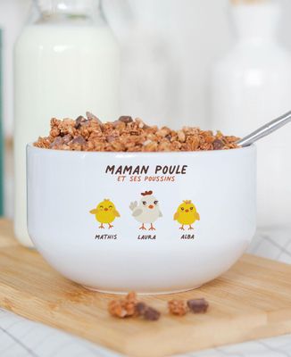 Bol Maman poule et ses poussins