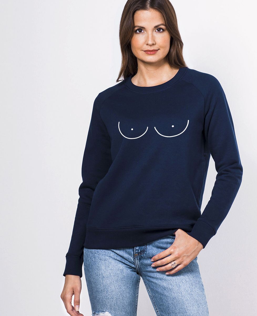 Sweatshirt femme Boobs power
