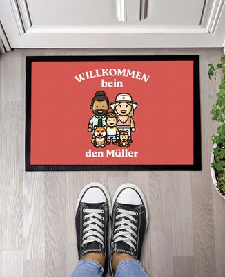 Fußmatten Individualisierte Familienfigur - Papa-Geschenke, Geschenke Mama
