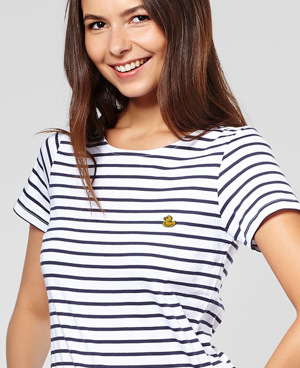 T-shirt per lei Anatra gialla (ricamata) - Regali per coppie, Animali