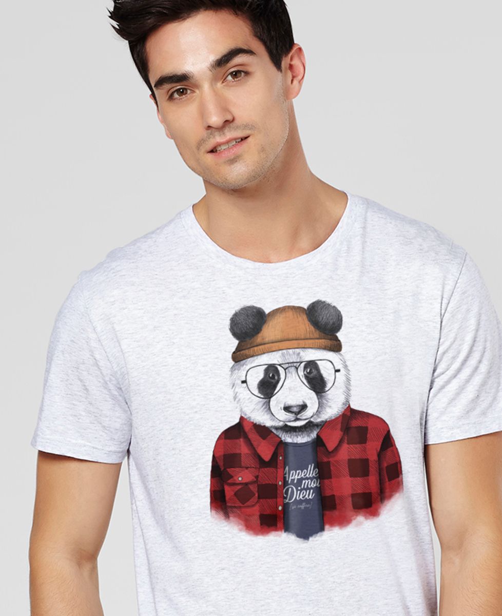 T-shirt homme Panda hipster