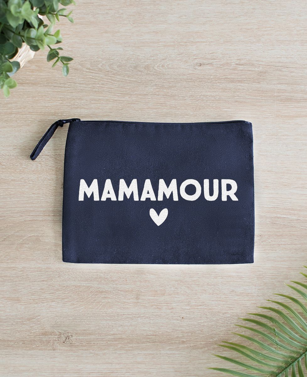 Pochette Mamamour (effet velours) - Cadeaux Maman, Cadeaux Couple