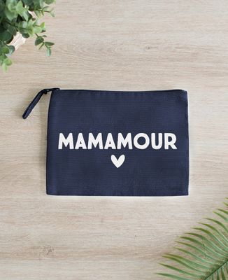 Pochette Mamamour (effet velours) - Cadeaux Maman, Cadeaux Couple