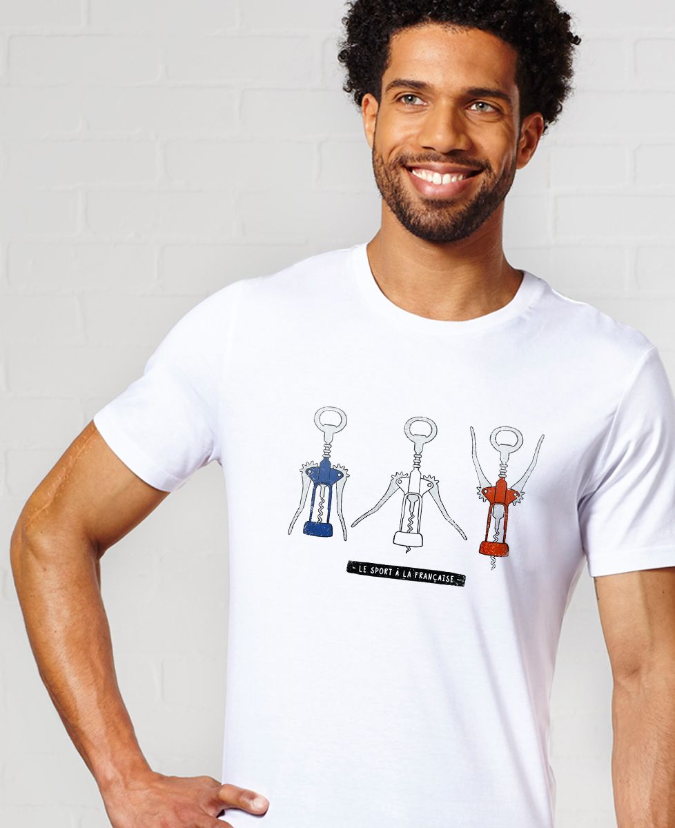 T-shirt homme Le sport à la française - Sport, Apéro, Football, Rugby