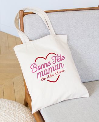 Tote bag Bonne fête Maman personnalisé - Cadeaux Maman