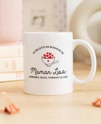 Mug La recette du bonheur de Maman - Cadeaux Maman