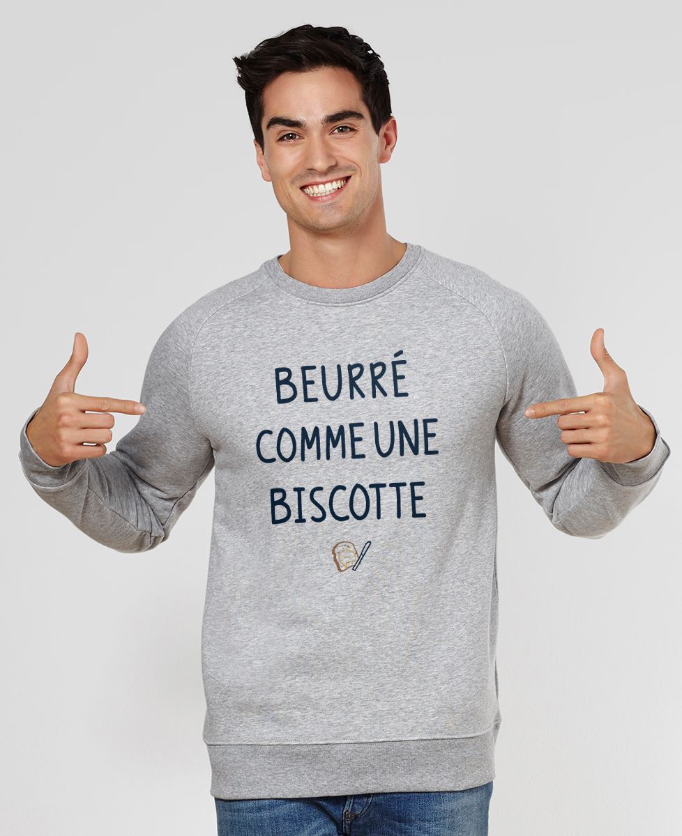 Sweatshirt homme Beurré comme une biscotte - Apéro