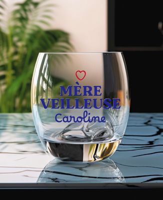 Verre à whisky Mère-veilleuse et prénom personnalisé - Cadeaux Maman, Apéro, Mariage
