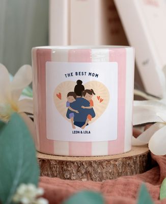 Candle Customized "The best mum" - Mom's gifts, Mom/Dad-to-be