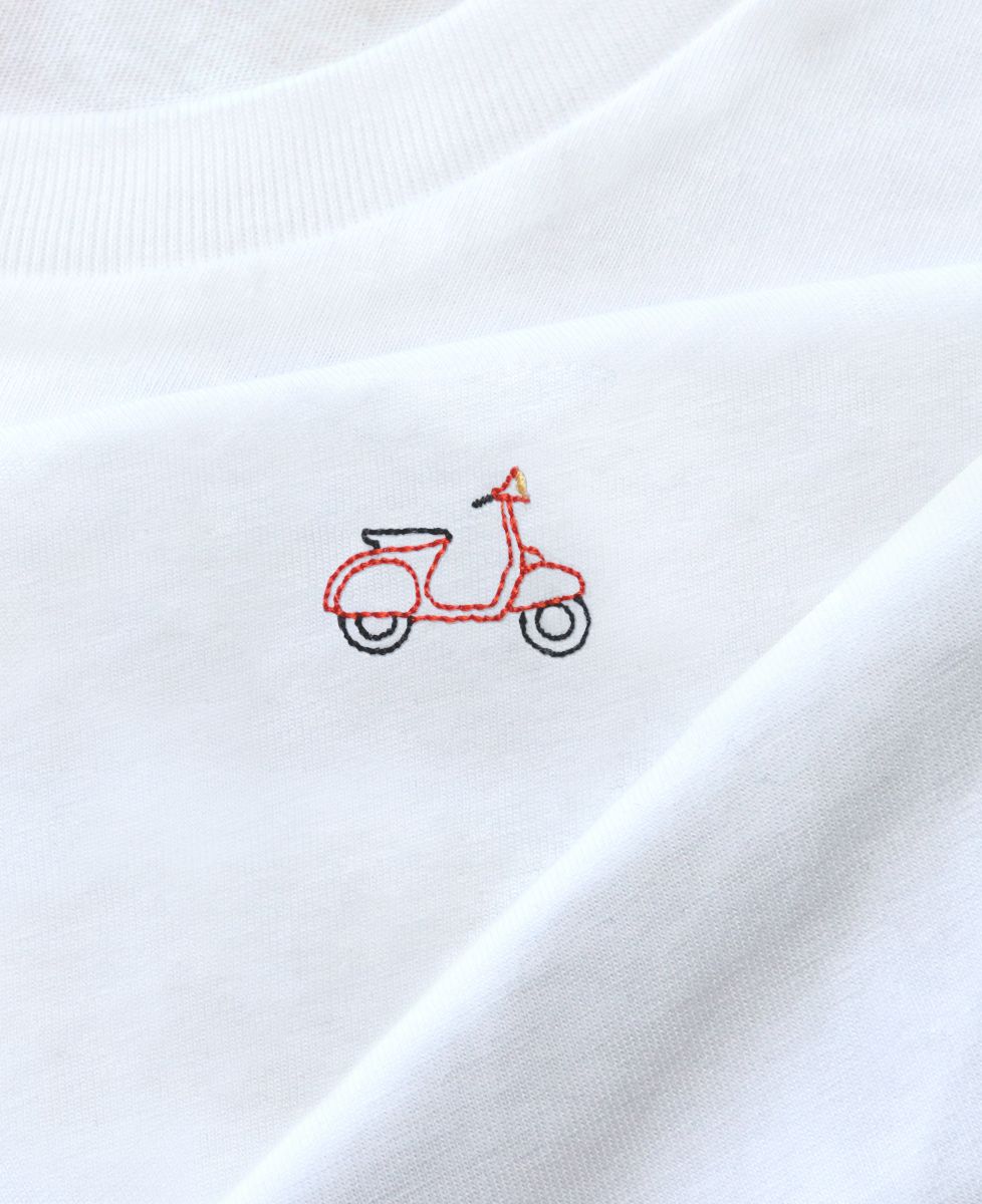 T-Shirt Frau Vintage Roller (gestickt) - Aperitif, EVJF
