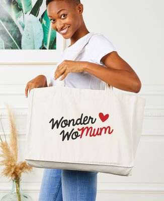 XXL Tote bags Wonder WoMum (embroidered)