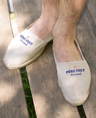 Espadrille Père-fect et prénom personnalisé - Cadeaux Papa