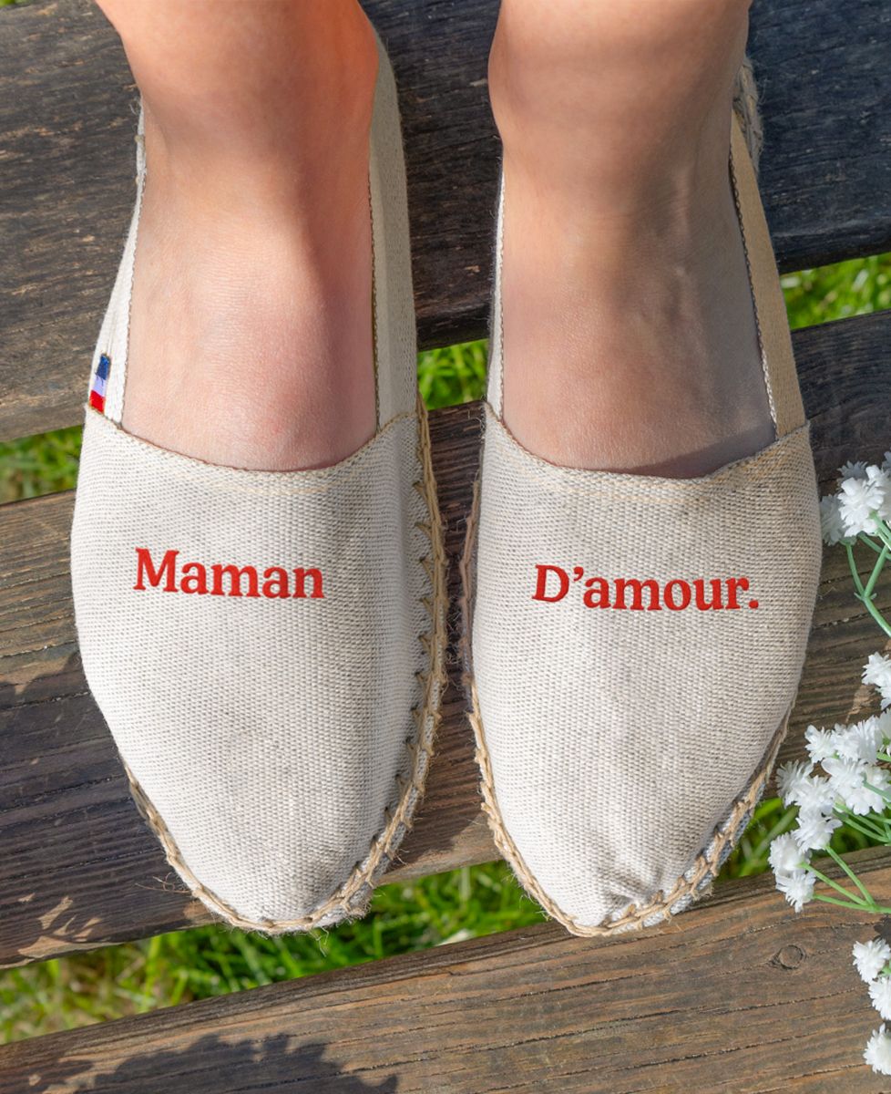 Espadrille Maman d'amour (effet velours)