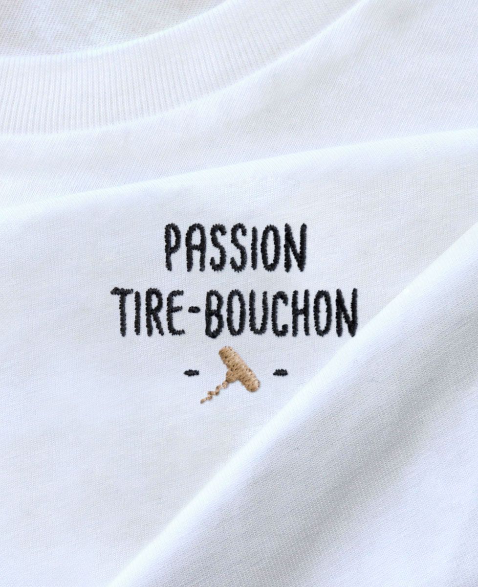 T-shirt homme Passion tire-bouchon (brodé) - Apéro