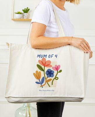 Maxi Tote Bags Mum of flowers personalisiert