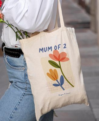 Tote Bag Mum of flowers personalisiert