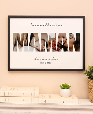 Affiche Maman photo personnalisée - Cadeaux Maman