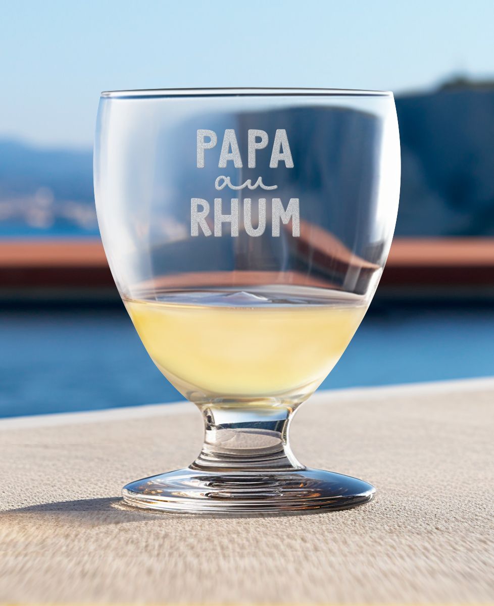 Verre à pastis Papa au rhum (gravé) - Apéro