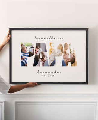 Affiche Papa photo personnalisée - Cadeaux Papa