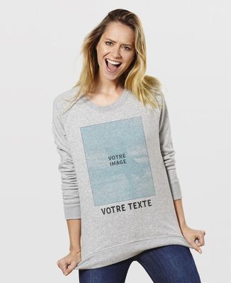 Sweatshirt femme Photo et Texte personnalisé