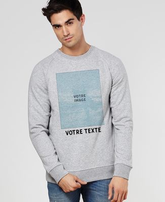 Sweatshirt homme Photo et Texte personnalisé