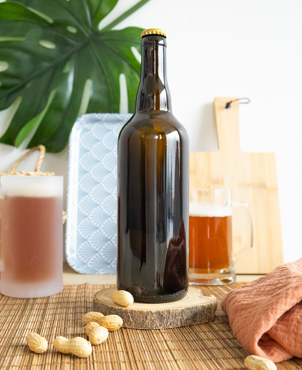 Bouteille de bière Grand cru et visage personnalisé
