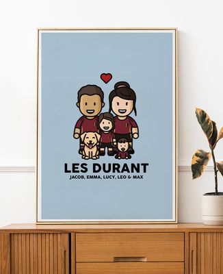 Affiche Famille figurine football Belgique - Sport, Football