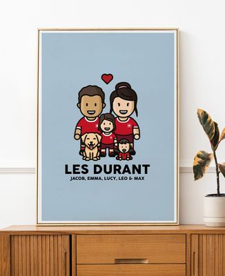 Affiche Famille figurine football Suisse - Sport, Football