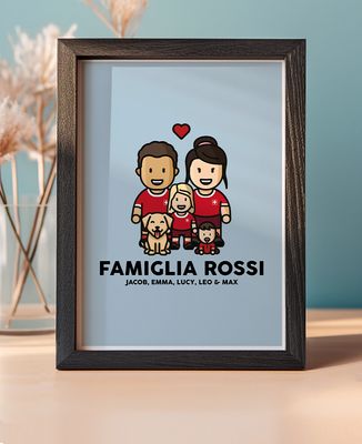 Cornice per foto Figurina di famiglia per il calcio Svizzera - Sport, Calcio