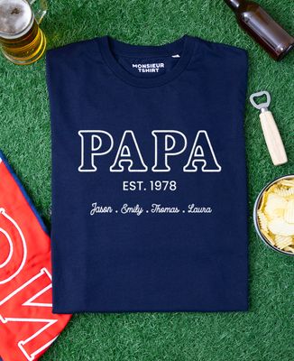 Men's T-Shirt Dad and the children's first names - Gifts for Dad