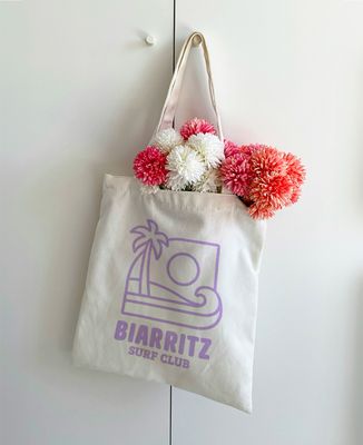 Tote bag Surf club personnalisé (effet velours)