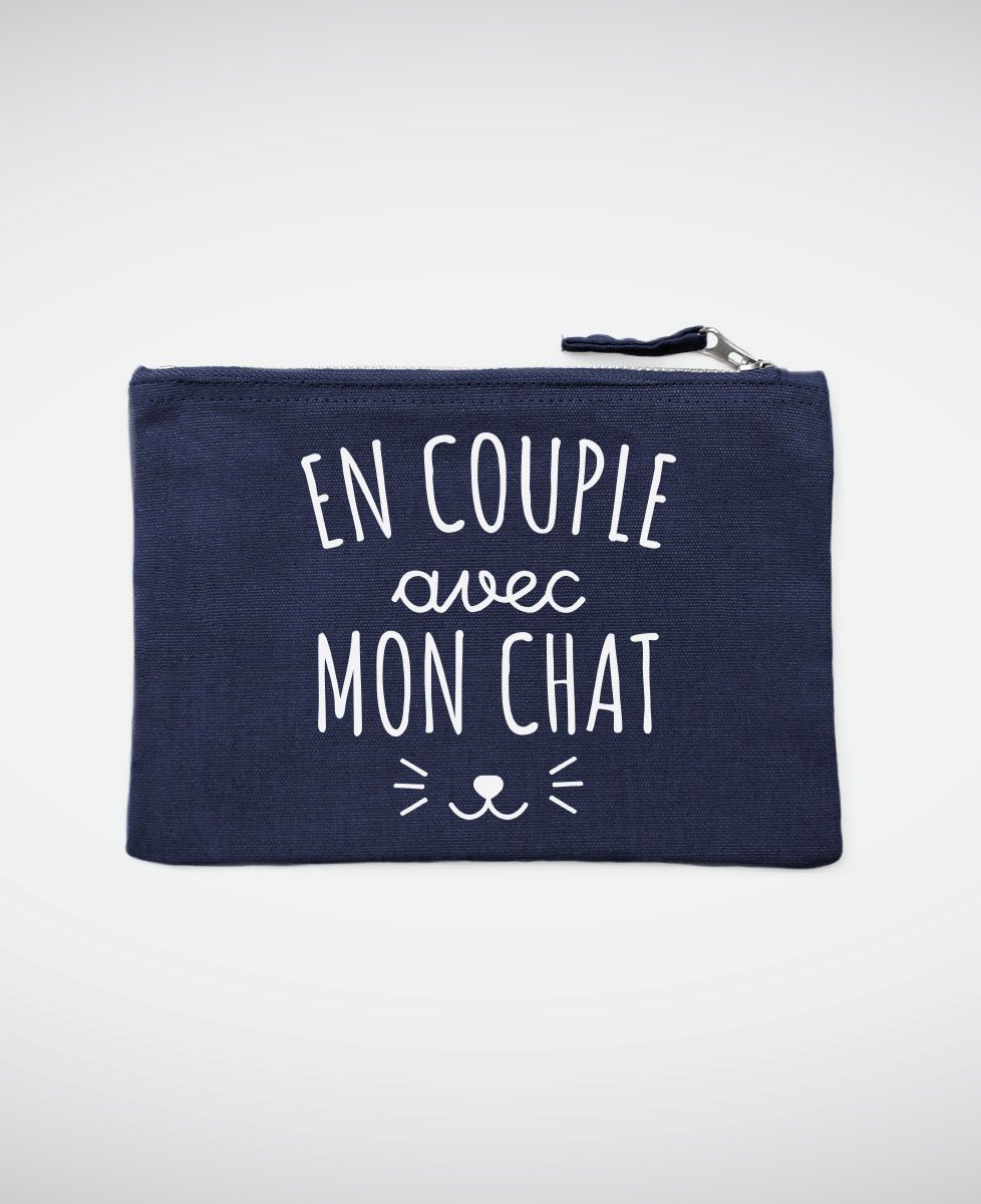 Pochette En couple avec mon chat - Cadeaux Couple