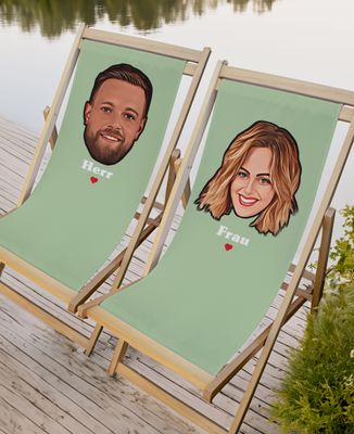 Liegestühle individualisiertes Gesicht und Vorname - Geschenke für Paare, Meine Fotos hinzufügen