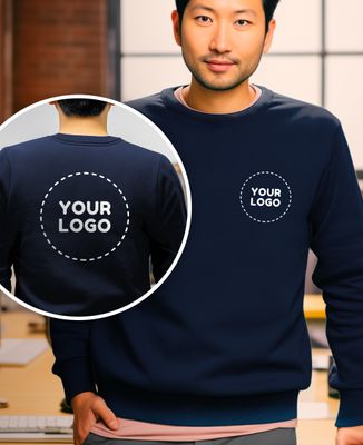 Men's sweatshirt Customized heart and back logo