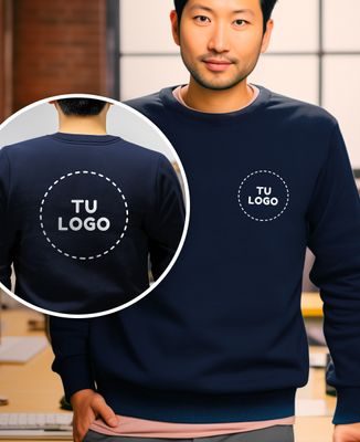 Sudadera de hombre Corazón personalizado y logotipo en la espalda