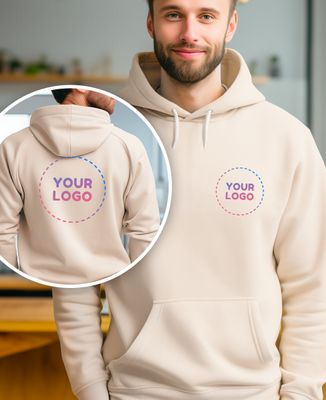 Men's hoodie Customized heart and back logo