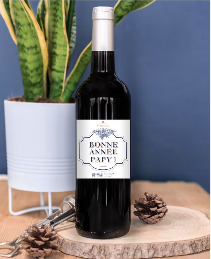Bouteille de vin personnalisable