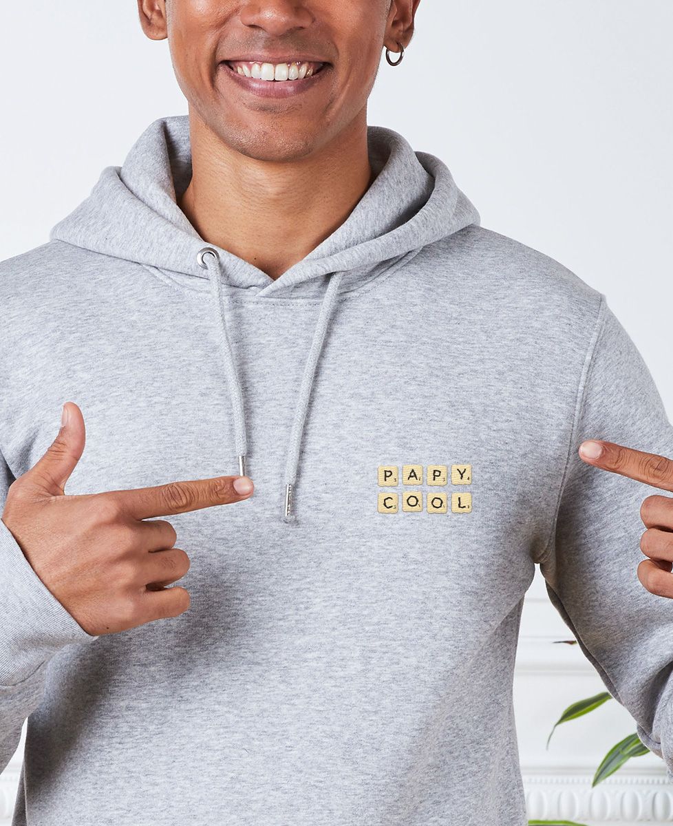 Hoodie homme Papy jeu de lettres à composer - Cadeaux Papy