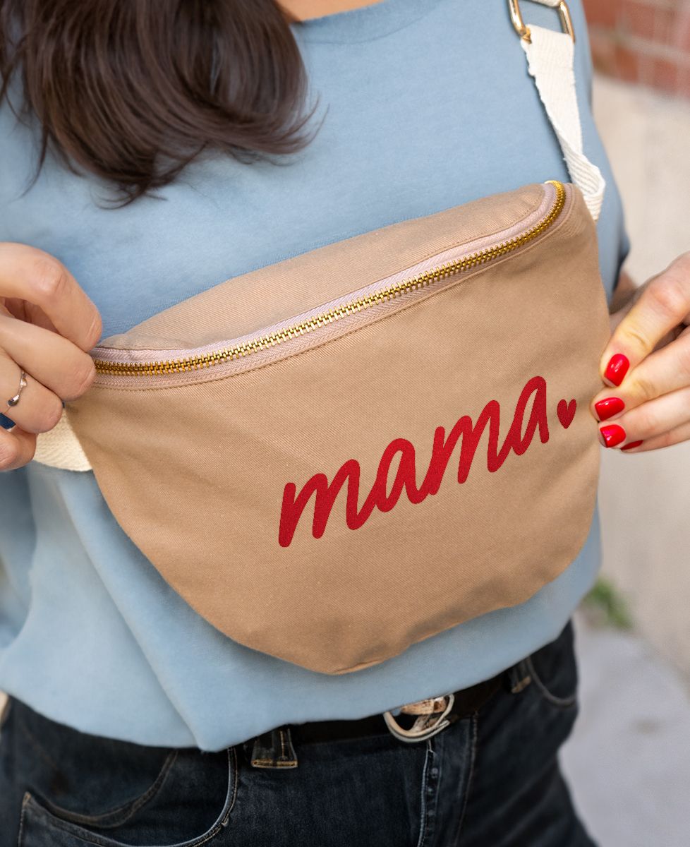 Sac banane Mama (effet velours)