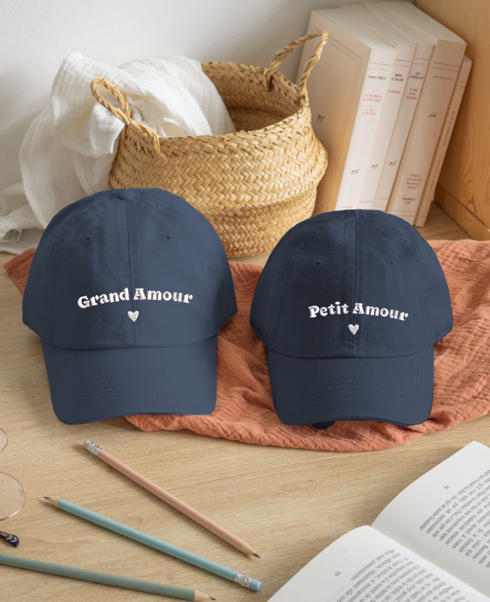 Casquette De Baseball Rétro En Coton - Broderie Amour, Lavée, Unisexe Pour Femmes Et Hommes, Idéale Sport Et Outdoor !