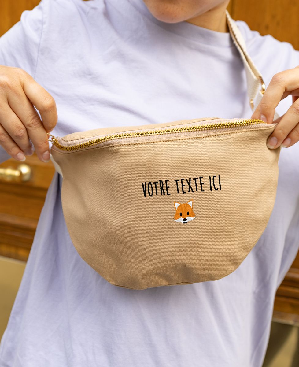 Sac Banane Personnalisable Avec Texte Ou Photo – Taille Unique Noir – Fabrication éthique En Europe