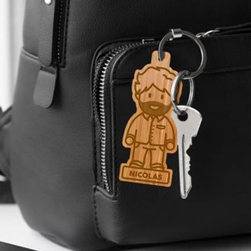 Porte-clés Carte de circuit Geek d'ordinateur bleu