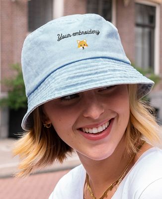Bucket hat Customized embroidered text and symbol - Sport, Gifts for Dad, Mom's gifts, Soccer, Bachelor/Bachelorette party & Wedding, Couple gifts, EVJF